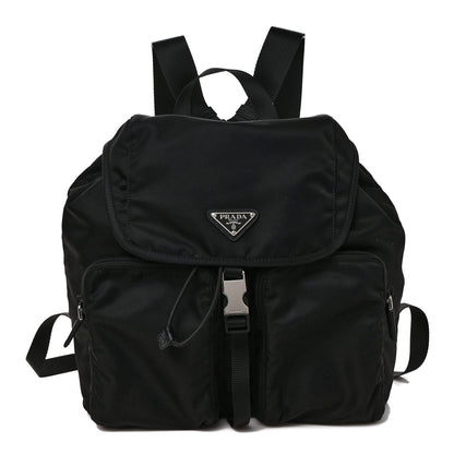 Prada Tessuto Nylon Saffiano Vela Backpack Black 1 of 9