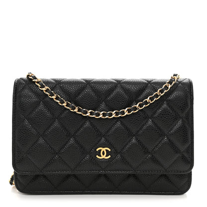 Chanel Caviar Quilted Wallet On Chain WOC Black 1 of 11