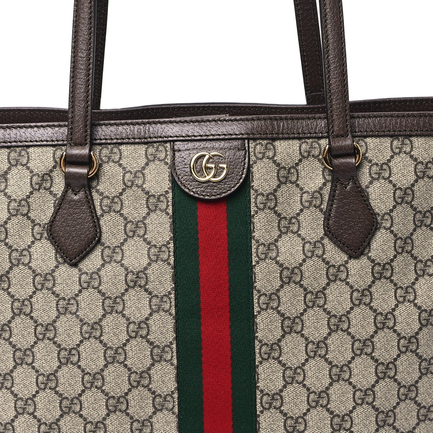 Gucci GG Supreme Monogram Medium Ophidia Shopping Tote Brown 8 of 10