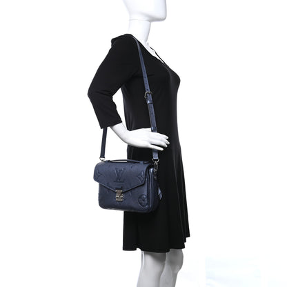 Louis Vuitton Metallic Empreinte Monogram Giant Pochette Metis Navy Nacre 2 of 8