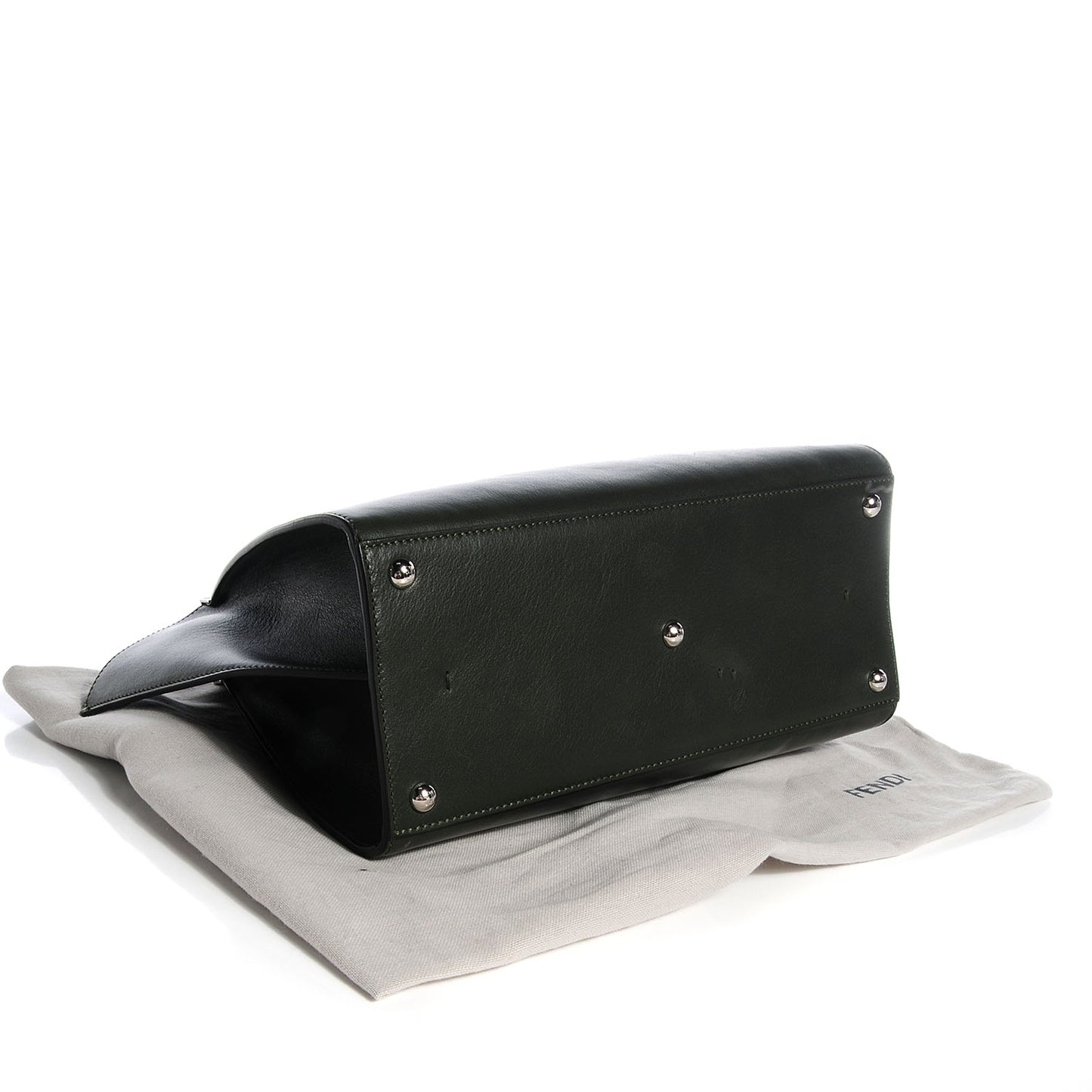 Vitello Dolce Marmol Shiny Nappa Petite 3Jours Tote Verde Prato
