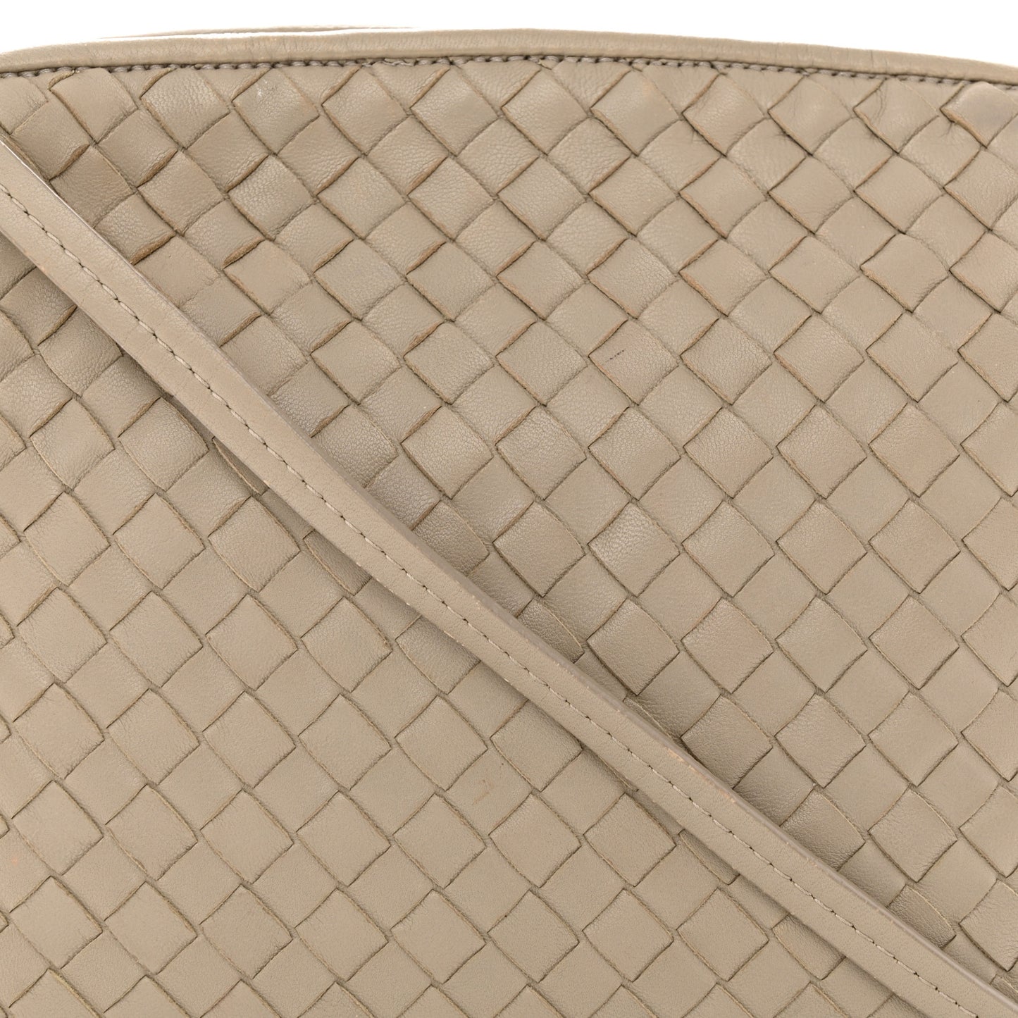 Nappa Intrecciato Nodini Crossbody Messenger Mink