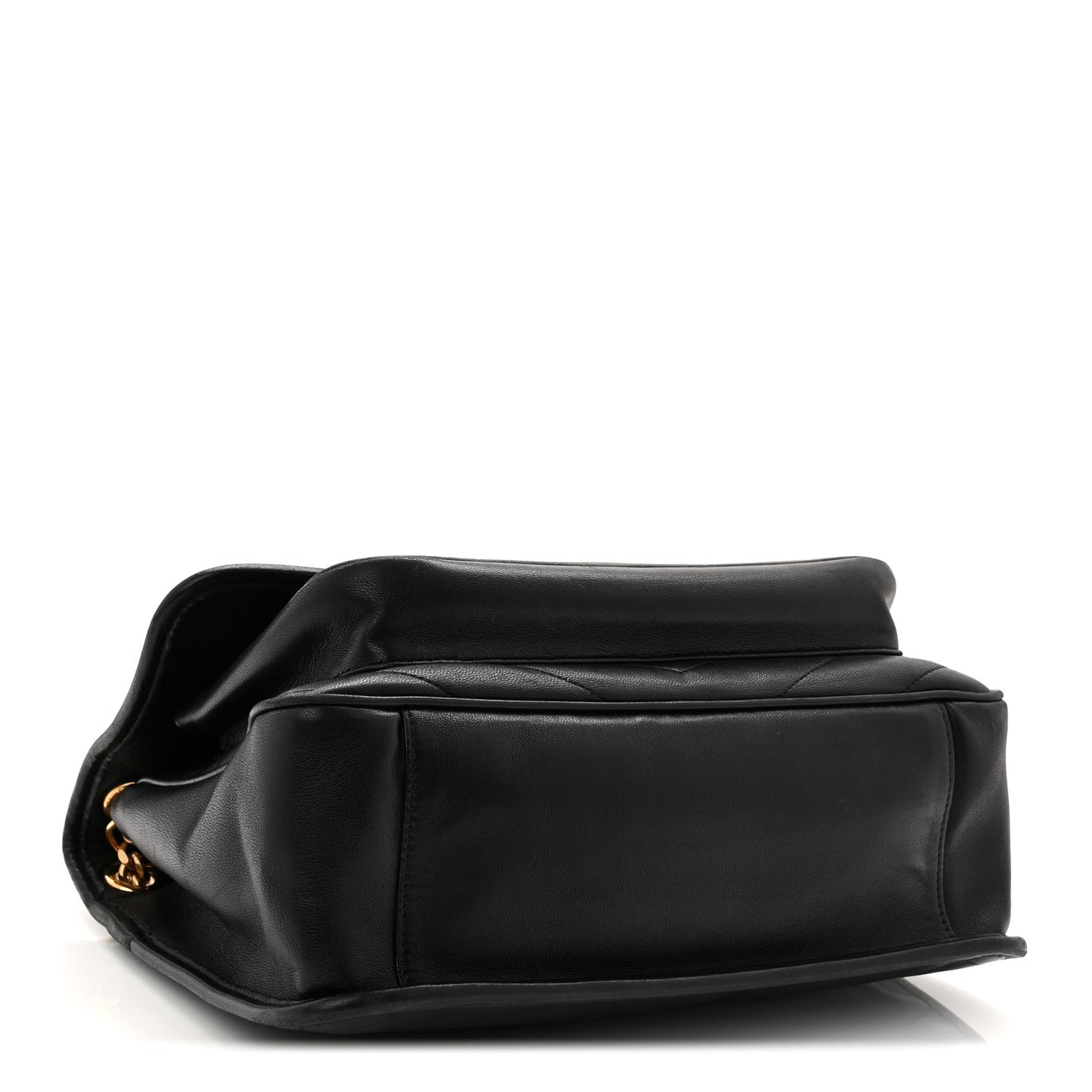 Lambskin Matelasse Monogram Medium Niki Chain Satchel Black