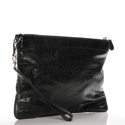 Balenciaga Chevre Giant 21 Silver Hardware Flat Handle Clutch Black 3 of 7