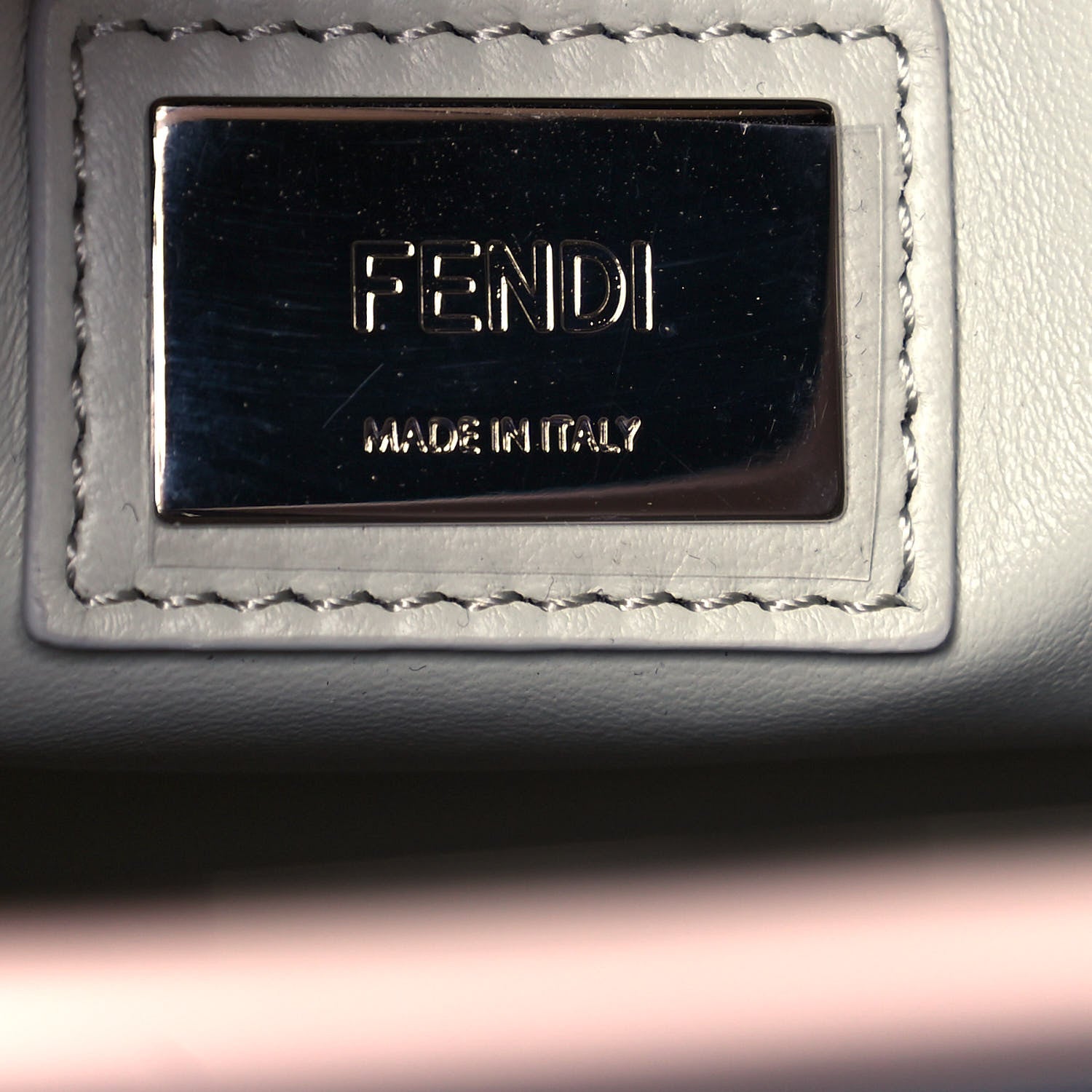 Fendi Vitello Seta Shiny Nappa Medium Peekaboo Iconic Satchel Soap Opale 6 of 13