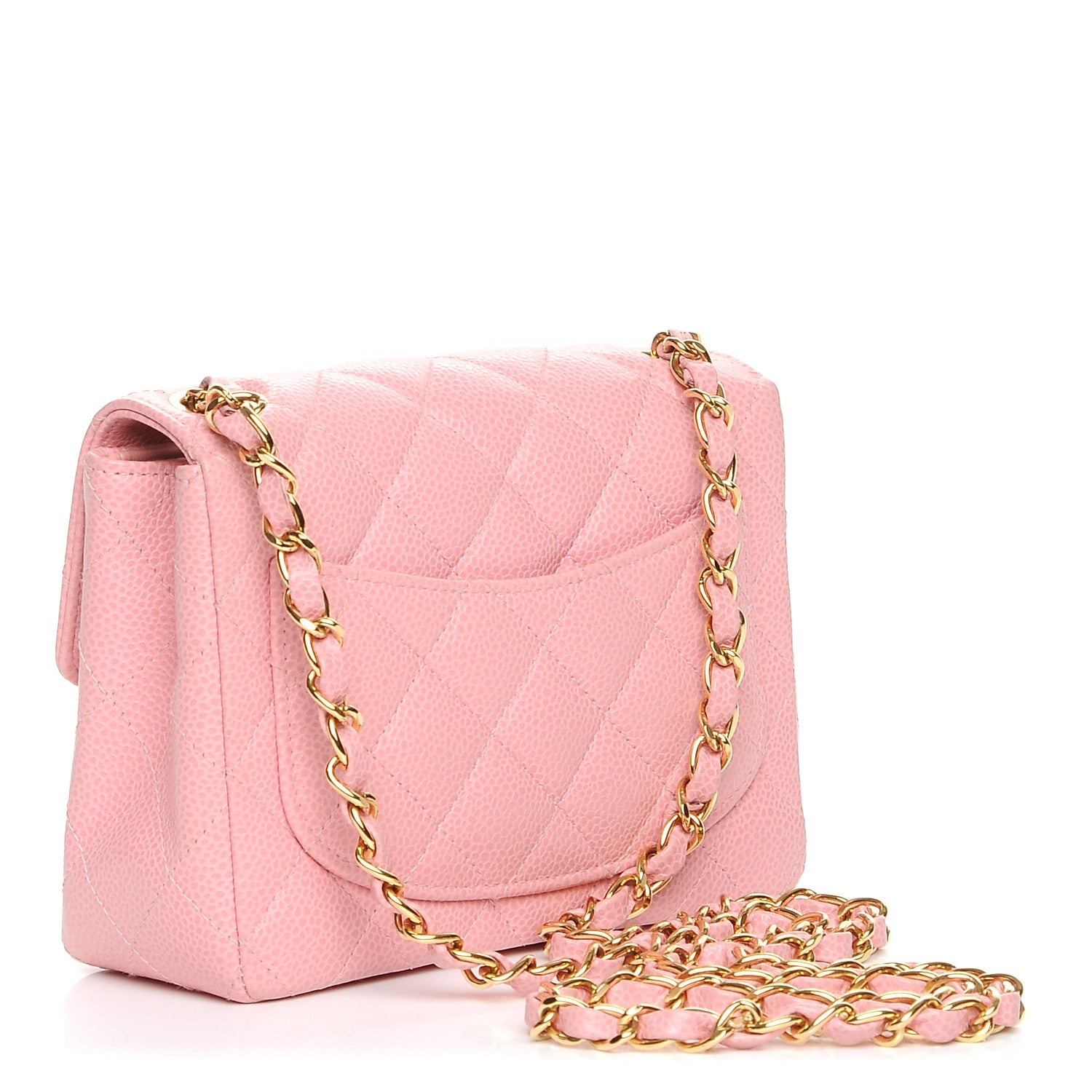Chanel Caviar Quilted Mini Square Flap Pink 3 of 7