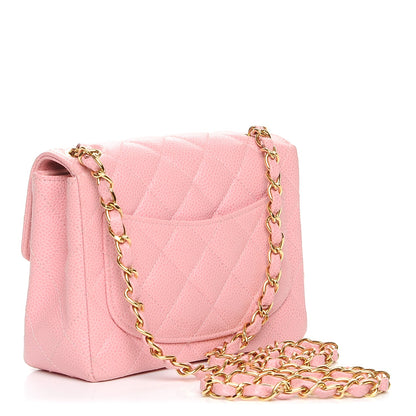 Chanel Caviar Quilted Mini Square Flap Pink 3 of 7
