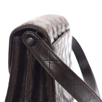 Chanel Lambskin Quilted Flap Shoulder Bag Dark Brown 13 of 19