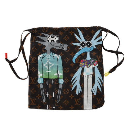 Louis Vuitton Cotton Silk Monogram LV Friends Face Mask Bandana Set Brown 7 of 11