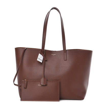 Saint Laurent Calfskin Large Shopping Tote Old Brandy 1 of 11