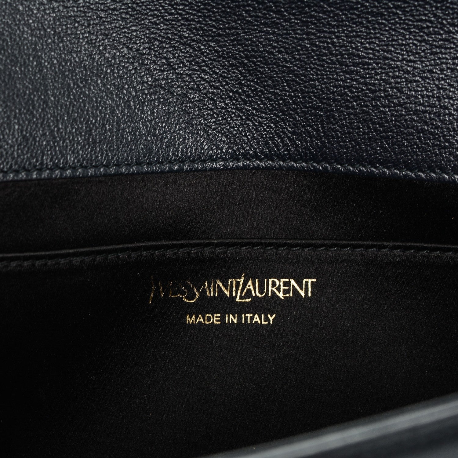 Saint Laurent Calfskin Monogram Large Belle De Jour Clutch Navy 6 of 6