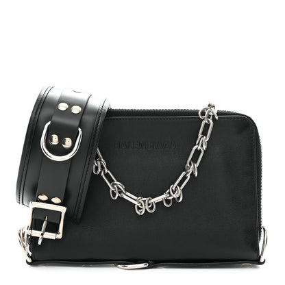 Balenciaga Calfskin Chain Cuff Wristlet Wallet Black 1 of 21