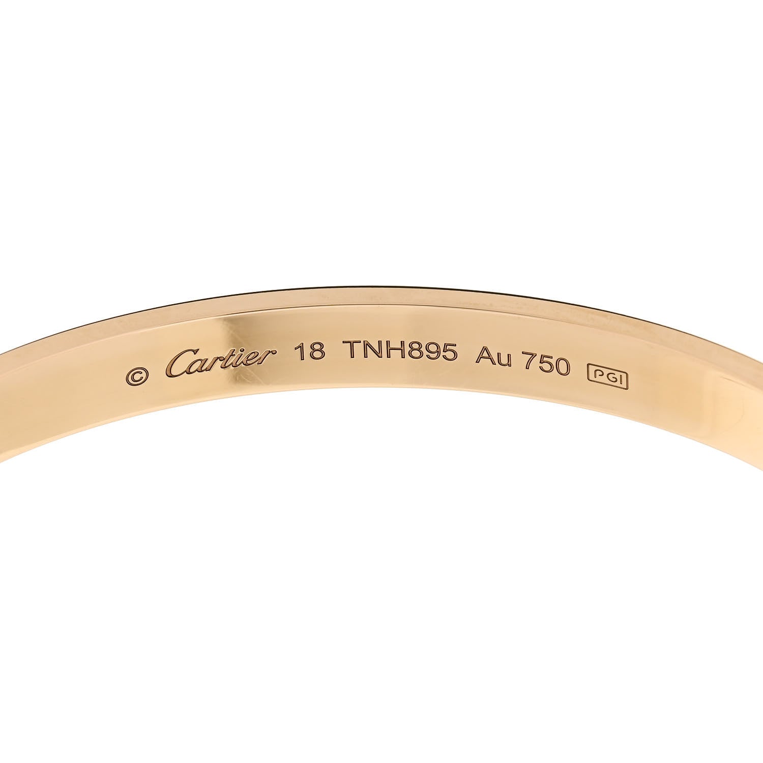 Cartier 18K Yellow Gold LOVE Cuff Bracelet 18 3 of 4