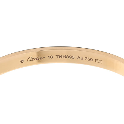 Cartier 18K Yellow Gold LOVE Cuff Bracelet 18 3 of 4
