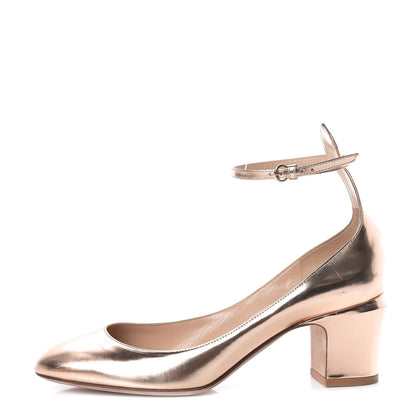 Valentino Garavani Metallic Nappa Tan-Go Mary Jane 60mm Pumps 38.5 Soft Noisette 1 of 14