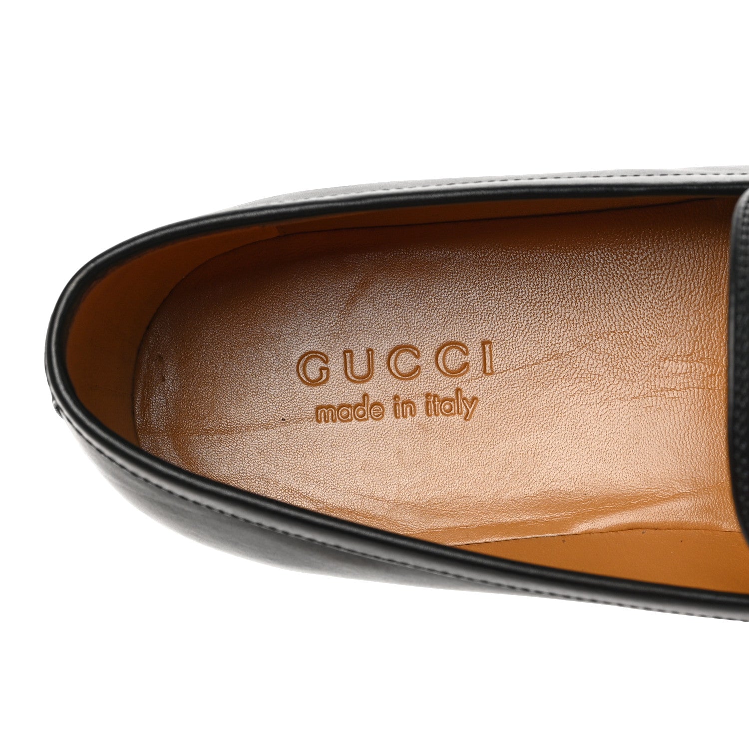 Gucci Calfskin Horsebit Mens Jordaan Loafers 9 Black 7 of 9