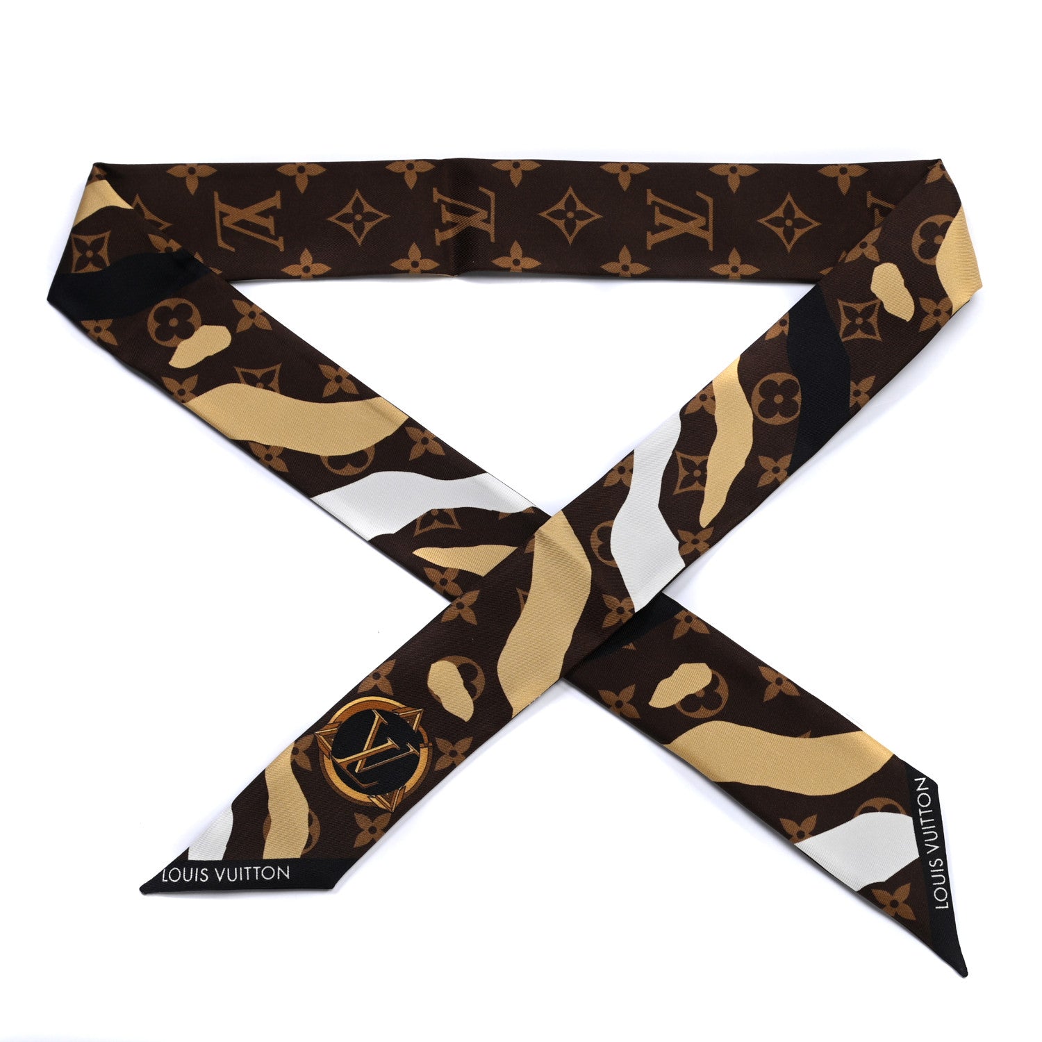 Louis Vuitton X LOL Silk Monogram BB Bandeau Gold Silver 1 of 3
