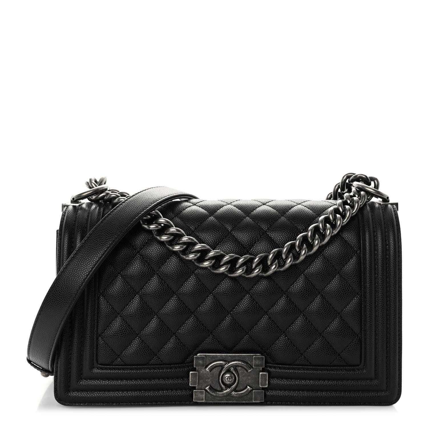 Chanel Caviar Quilted Medium Boy Flap Black 1 of 9