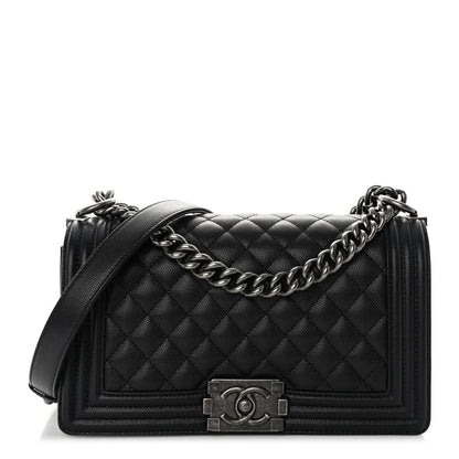 Chanel Caviar Quilted Medium Boy Flap Black 1 of 9