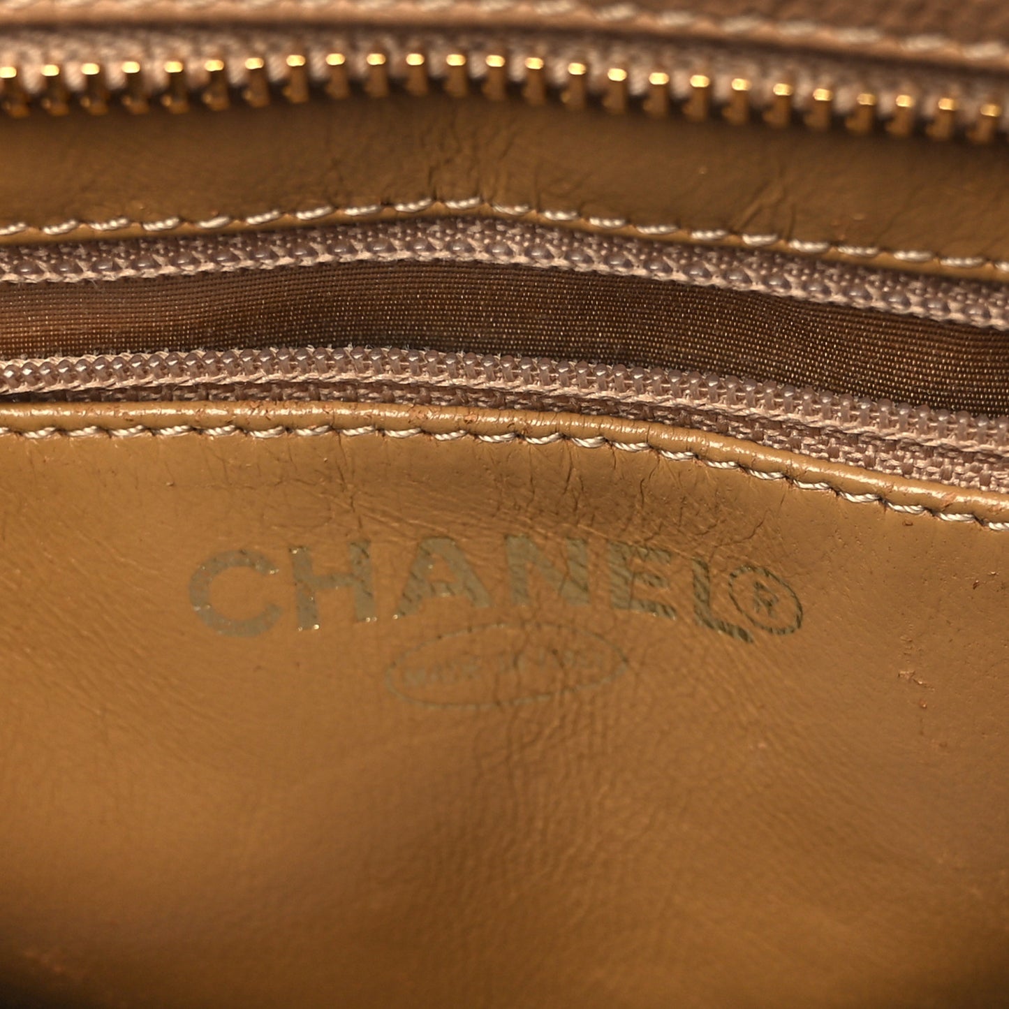 Caviar Quilted Medallion Tote Beige