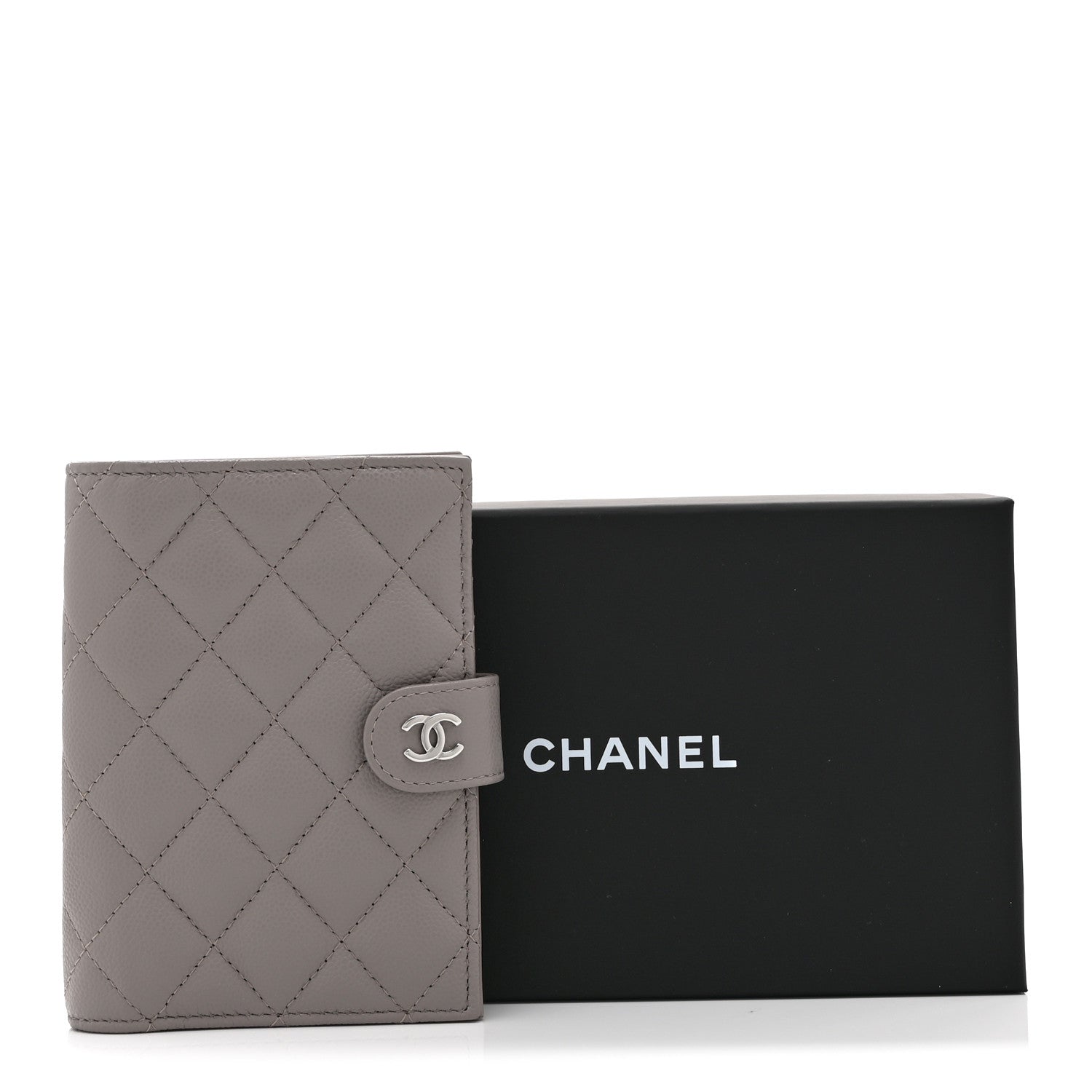 Chanel Caviar Quilted Passport Holder Grey 1870897 – FASHIONPHILE