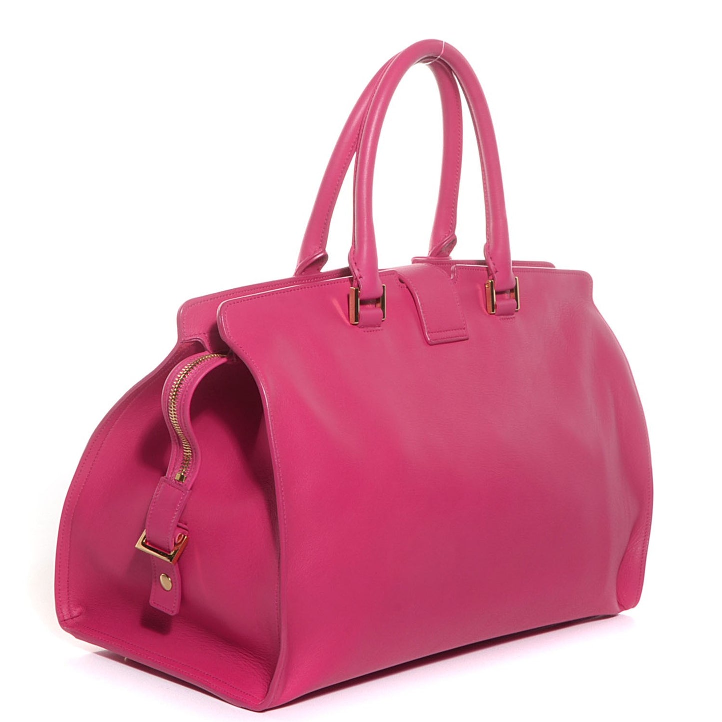 Calfskin Medium Classic Y Cabas Fuchsia