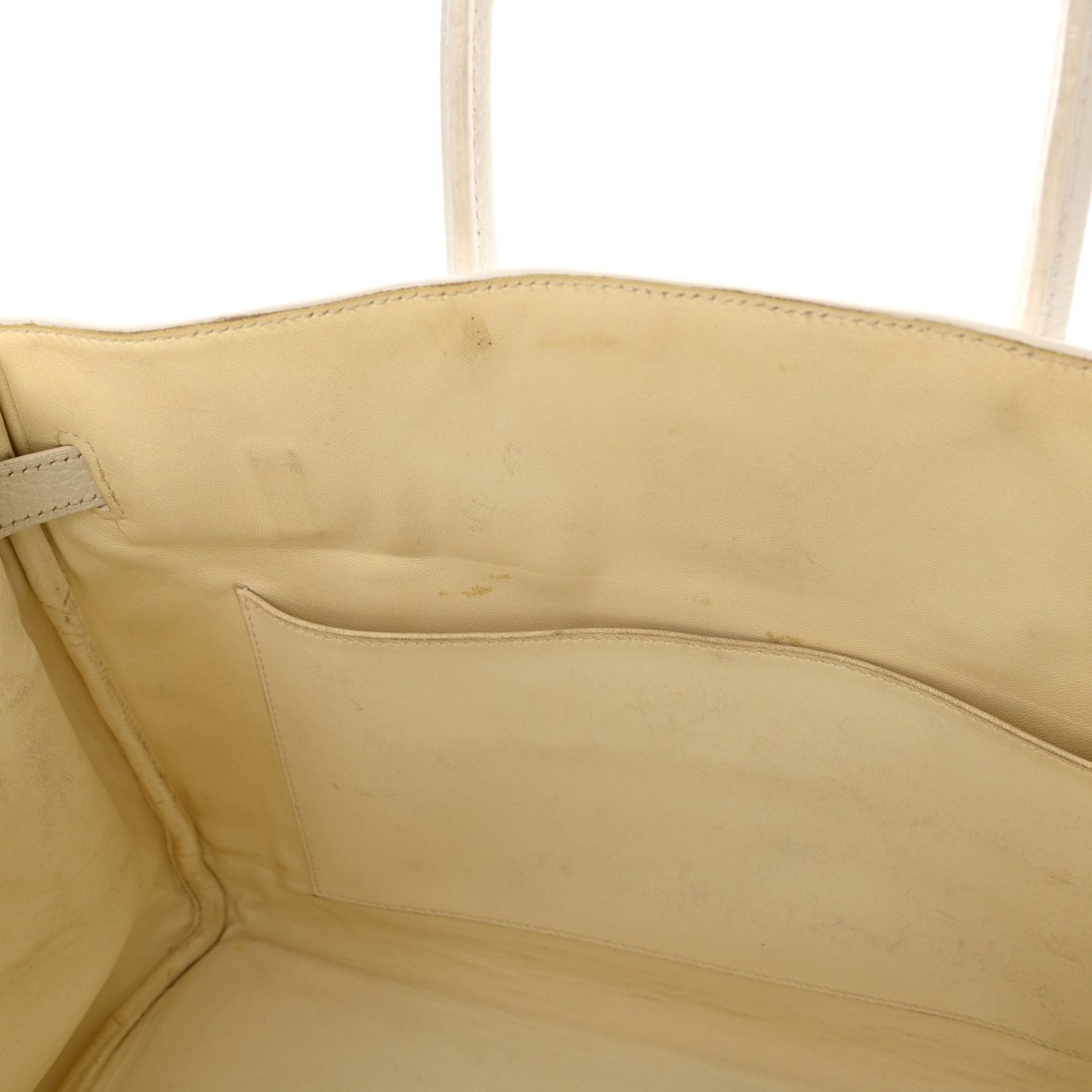 Toile Taurillon Clemence Birkin 35 White