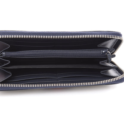Gucci GG Supreme Monogram Web Zip Around Wallet Beige Blue 5 of 9