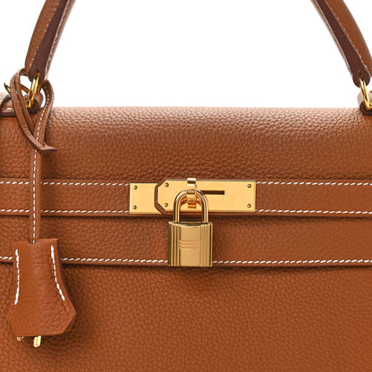 Hermes Togo Kelly Retourne 32 Gold 7 of 10