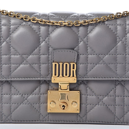 Christian Dior Lambskin Cannage Dioraddict Wallet on Chain Clutch Grey 9 of 14