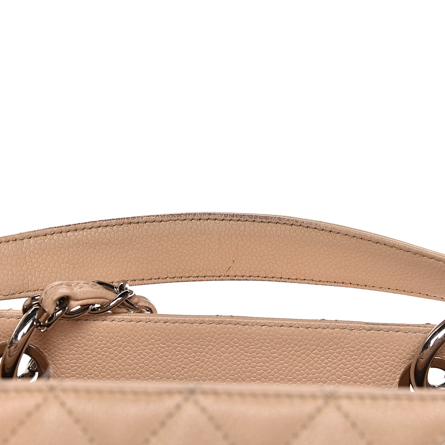 Caviar Quilted Grand Shopping Tote GST Beige Clair
