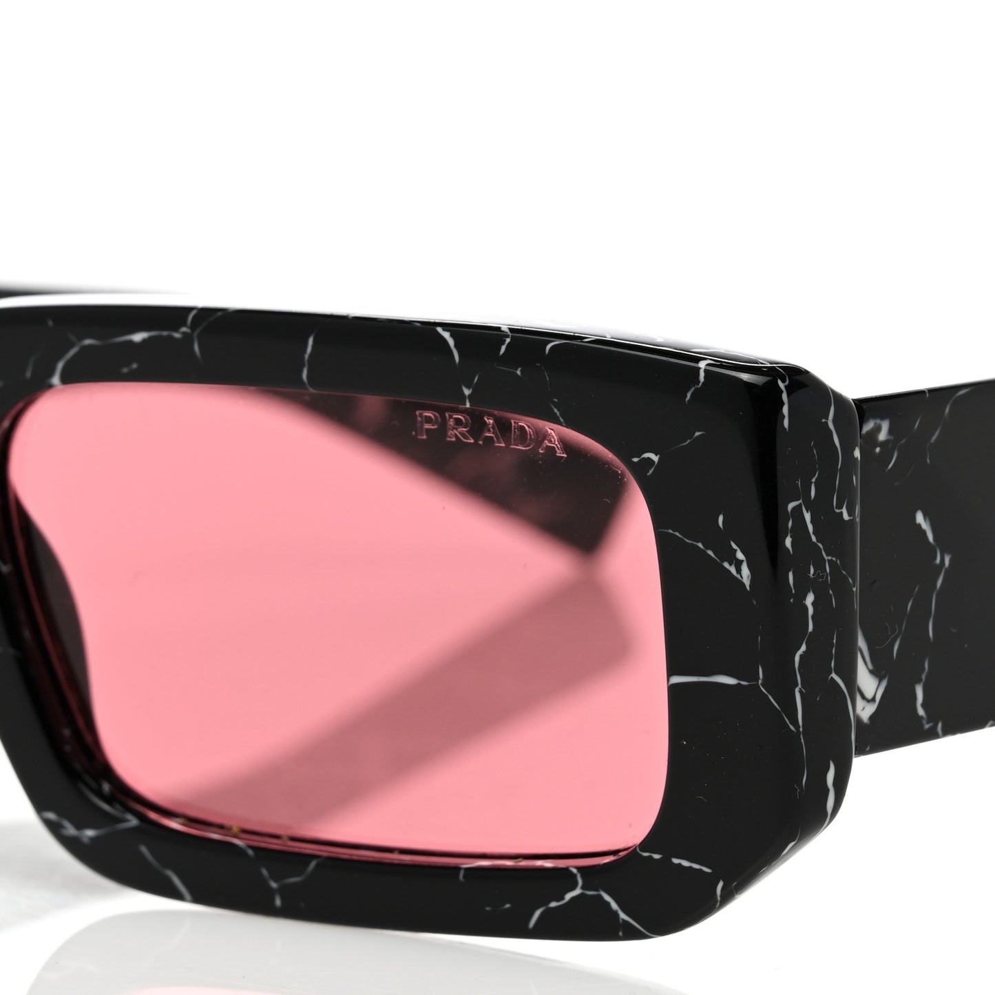 Acetate Symbole Sunglasses SPR 06Y Black Scarlet