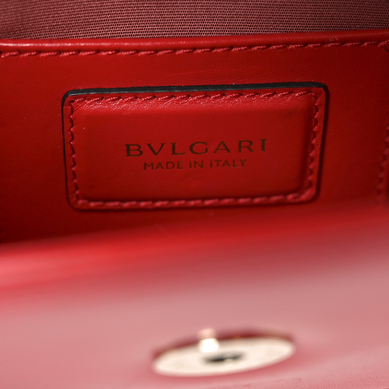 Bulgari Calfskin Small Serpenti Forever Snake Strap Crossbody Bag Red 6 of 9