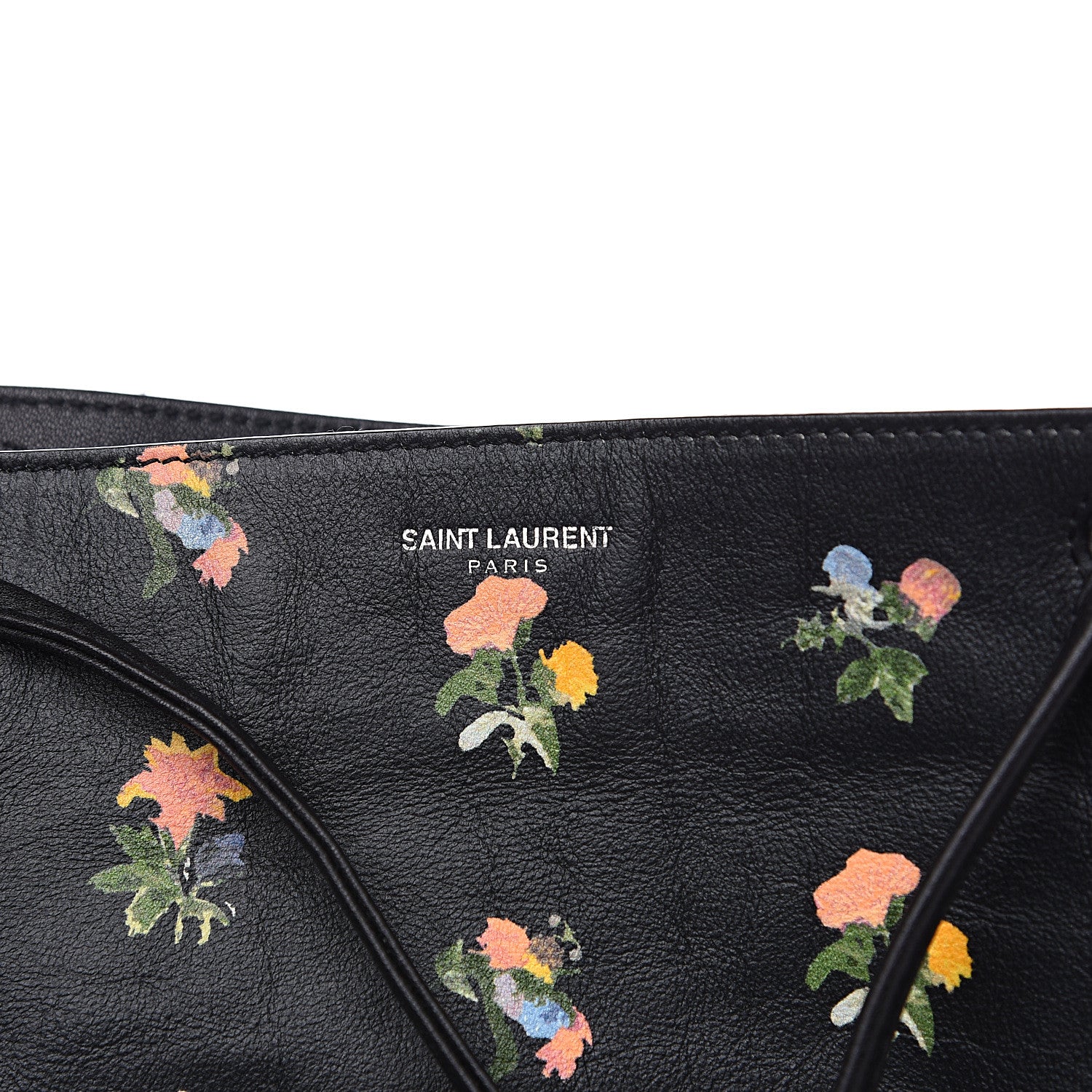 Saint Laurent Calfskin Prairie Flower Printed Festival Backpack Multicolor 5 of 8
