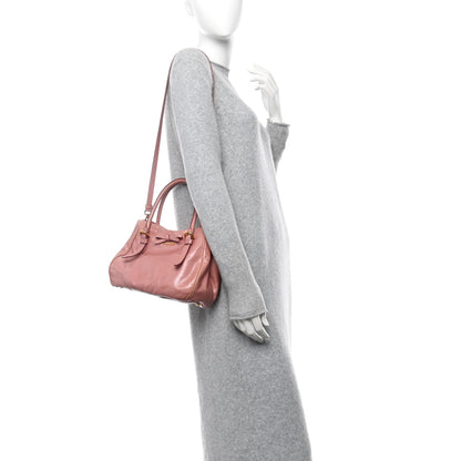 Miu Miu Vitello Shine Small Bow Shopping Tote Loto 2 of 13