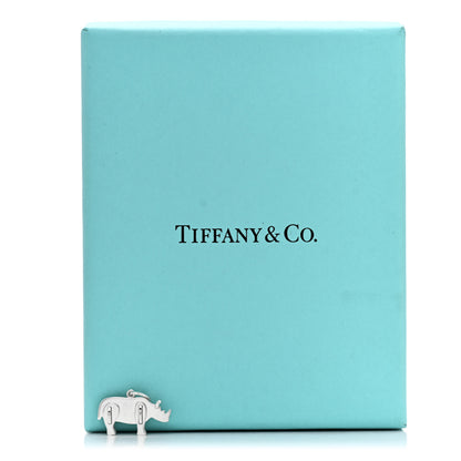 Tiffany Sterling Silver Save the Wild Rhino Charm 5 of 5