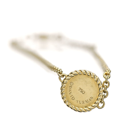 David Yurman 18K Yellow Gold Diamond Cable Collectibles Cross Bracelet 4 of 4
