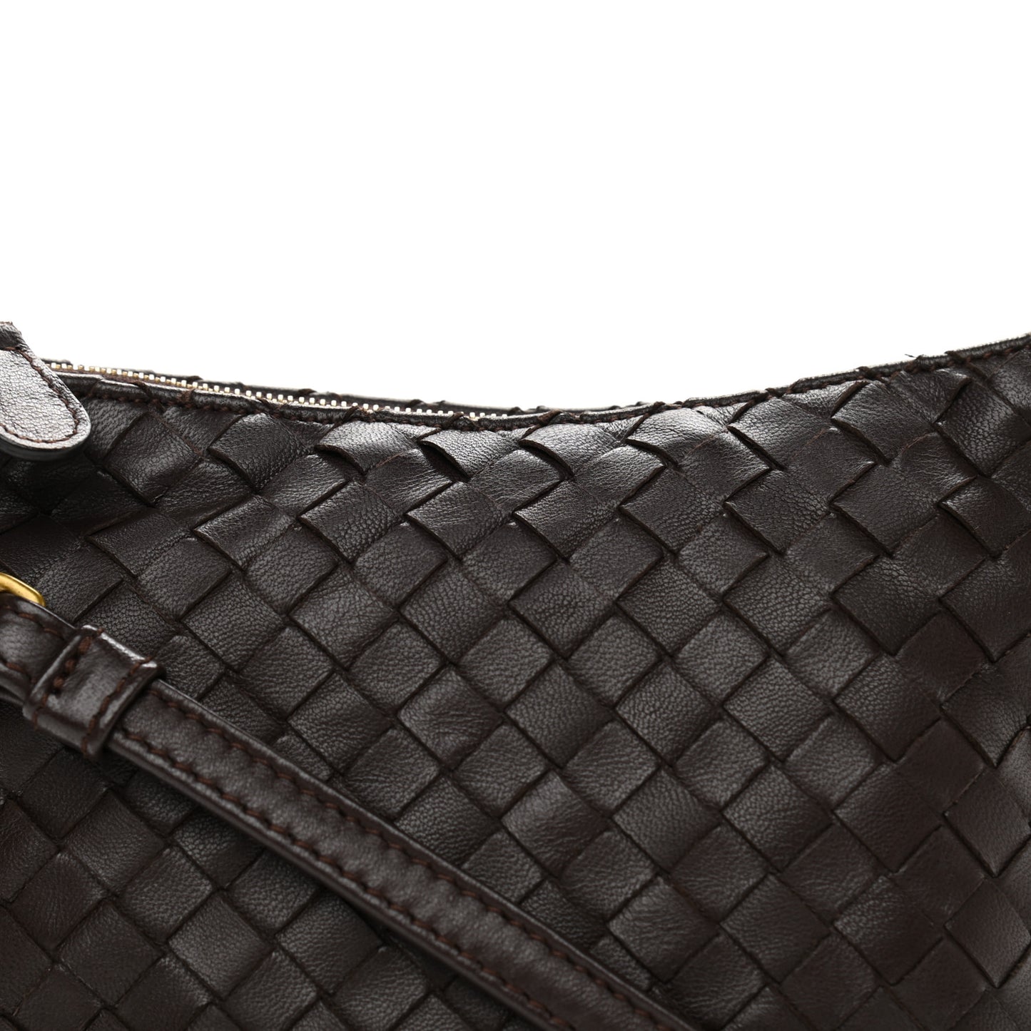 Nappa Intrecciato Crossbody Ebano