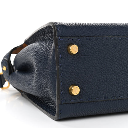 Fendi Cuoio Romano Selleria Bi-Color Medium Peekaboo Iconic Essentially Satchel Indaco Saddler 9 of 10