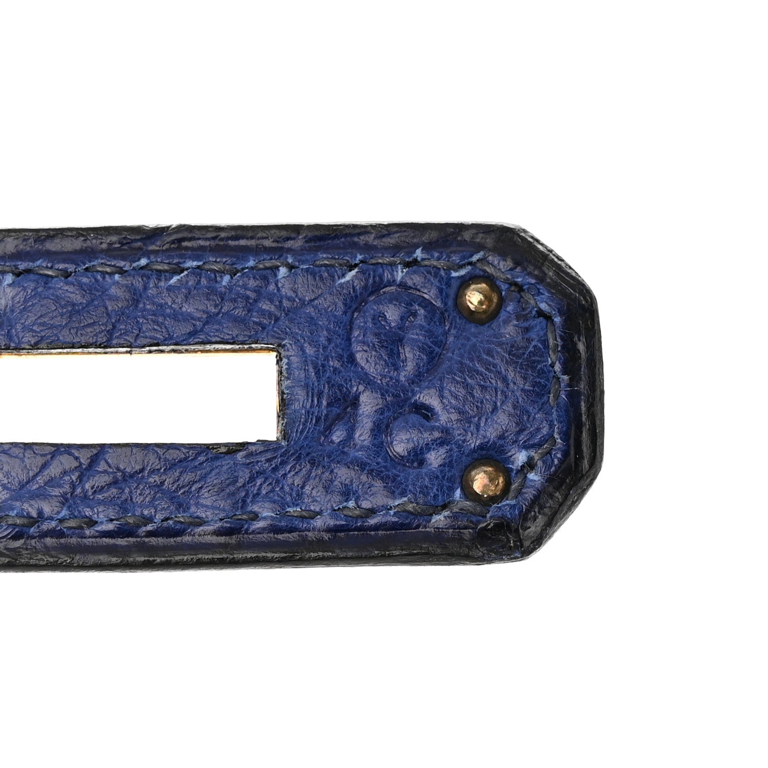 Hermes Ostrich Kelly Sellier 32 Bleu Iris 7 of 18
