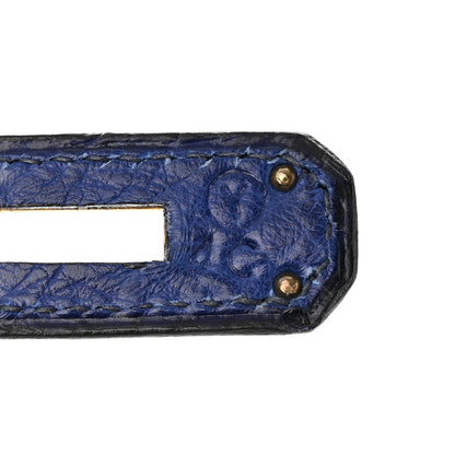 Hermes Ostrich Kelly Sellier 32 Bleu Iris 7 of 18