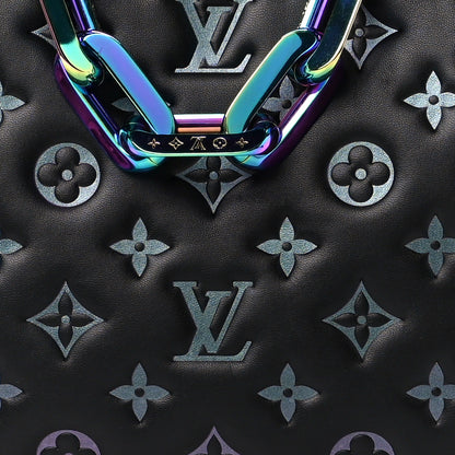 Louis Vuitton Lambskin Embossed Monogram LV Ski Coussin PM Black Multicolor 10 of 12