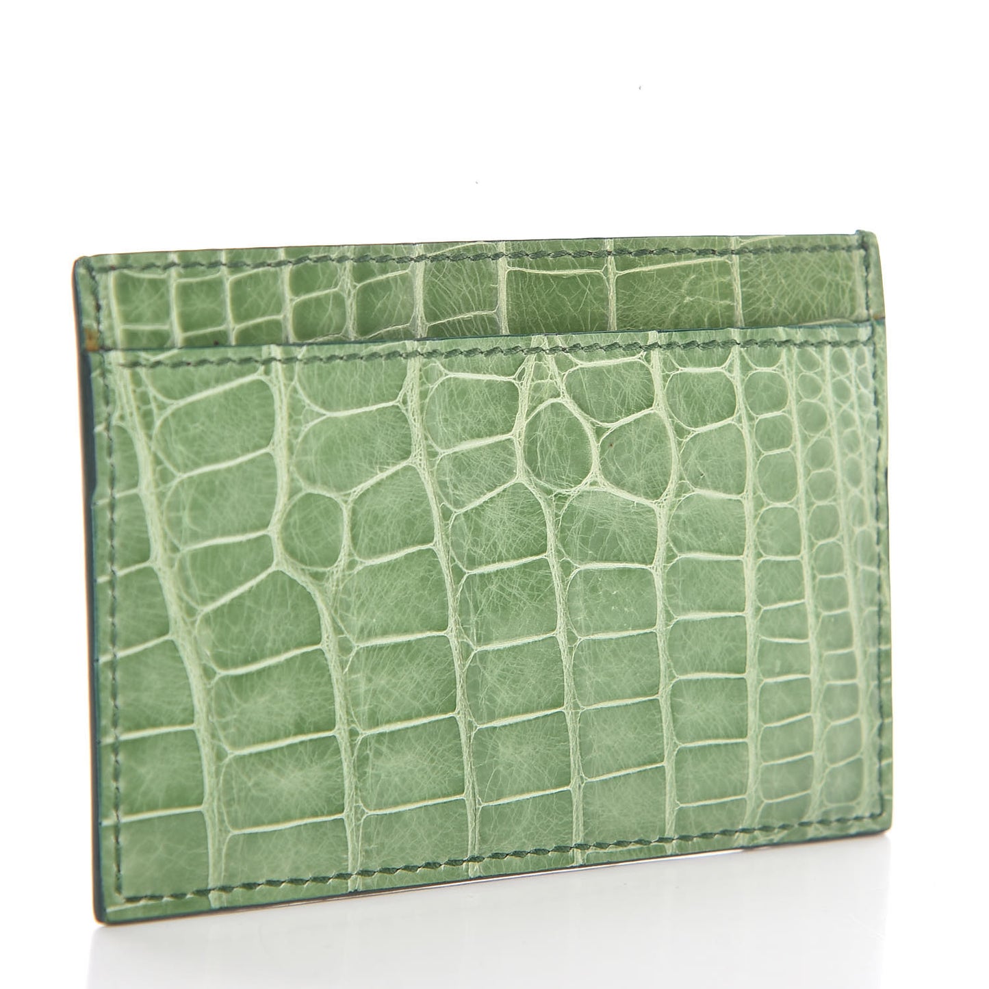 Crocodile Card Holder Vert