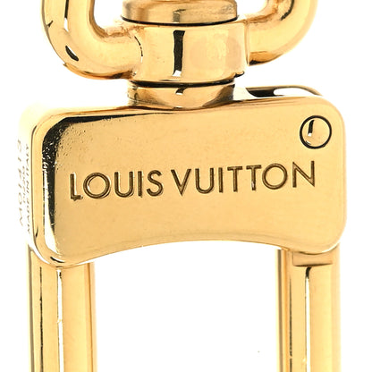 Louis Vuitton Brass Enamel Fleur De Monogram Bag Charm Chain Gold 3 of 3