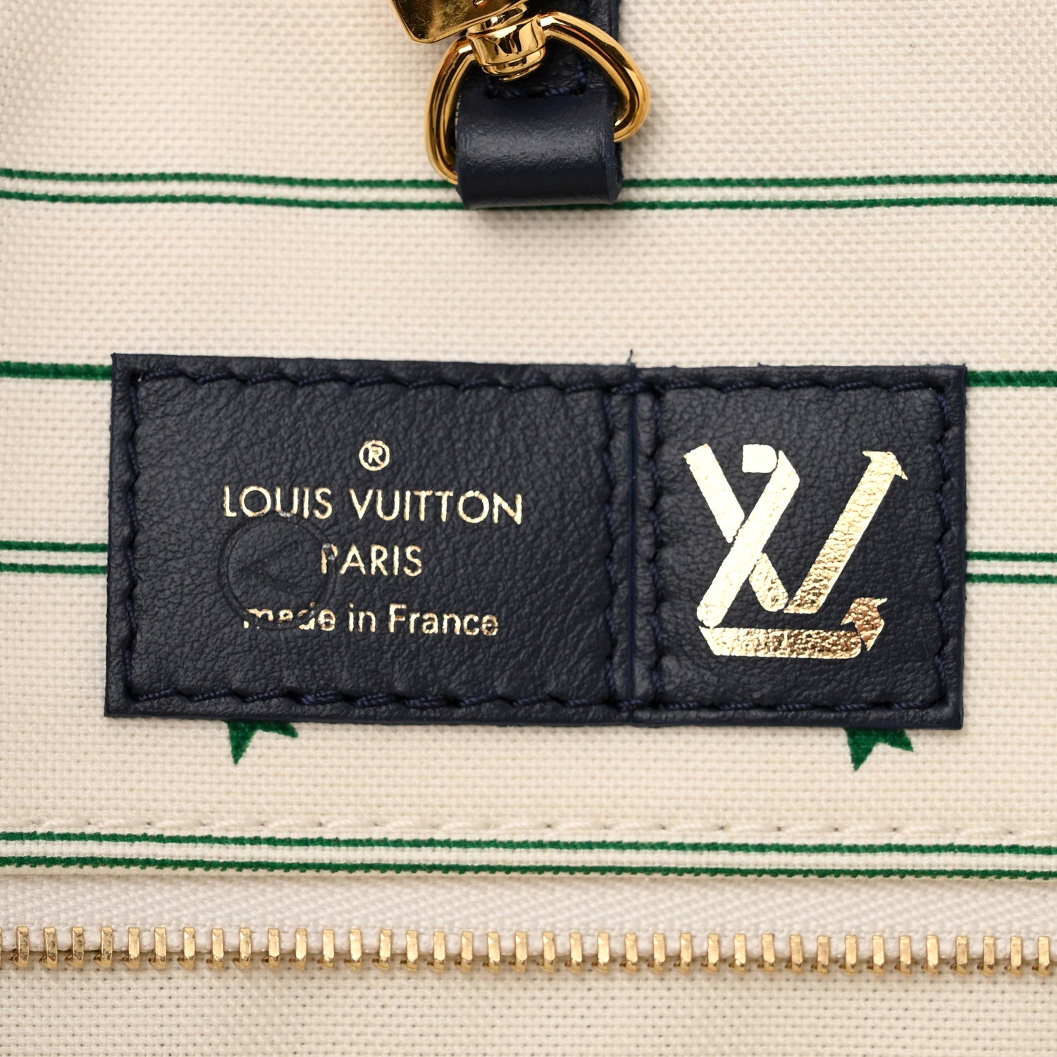 Louis Vuitton Jacquard Embroidered Tufted Monogram Hamptons Onthego GM Blue 6 of 9