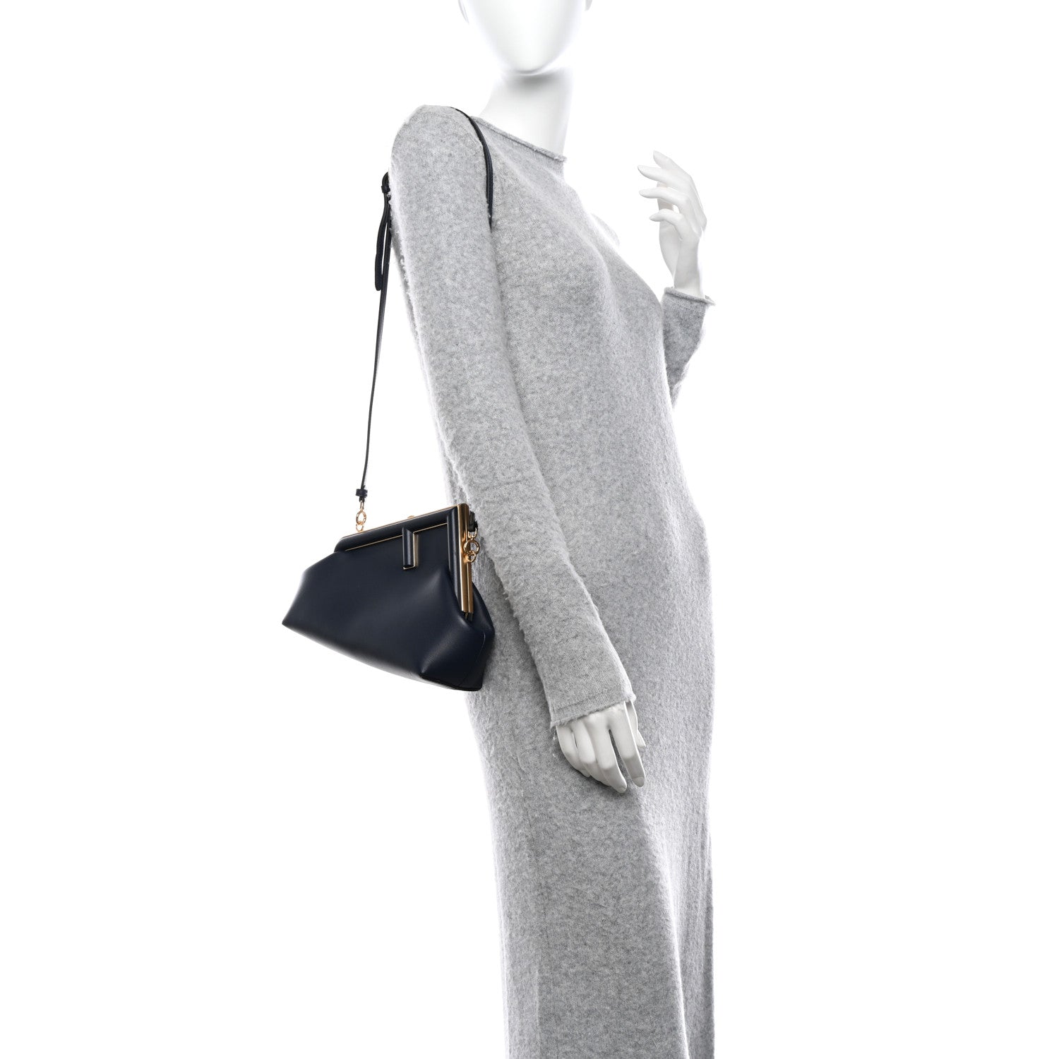 Fendi Shiny Nappa Medium Fendi First Dark Blue 2 of 10