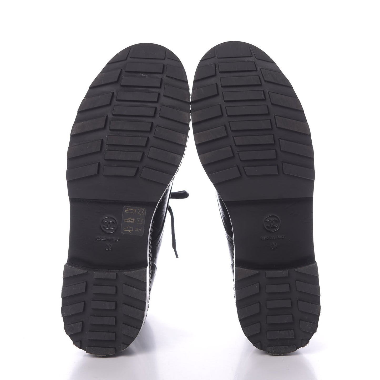 Crackled Calfskin Velvet Pearl Combat Short Boots 39 Black