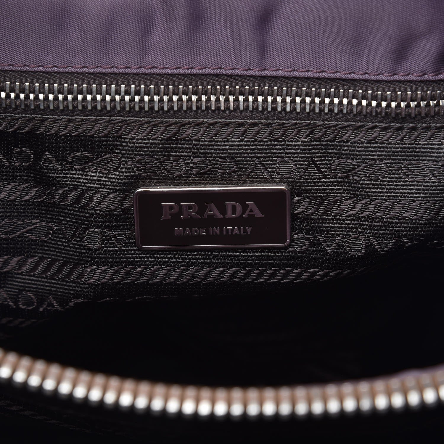 Prada Tessuto Nylon Faux Croc Tote 9 of 15