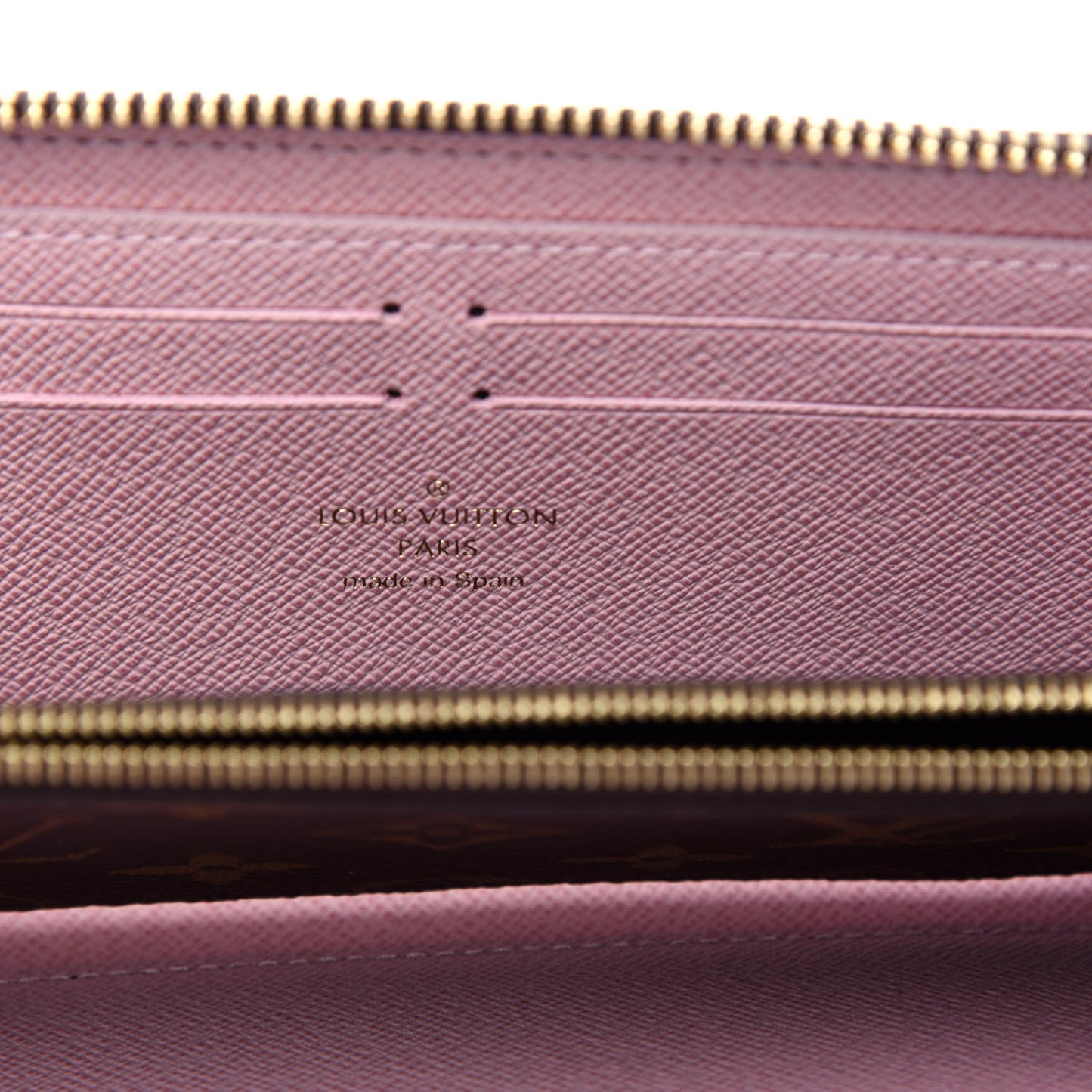 Monogram Clemence Wallet Rose Ballerine