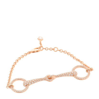 Hermes 18K Rose Gold Diamond Filet d'Or TPM Bracelet SH 1 of 6